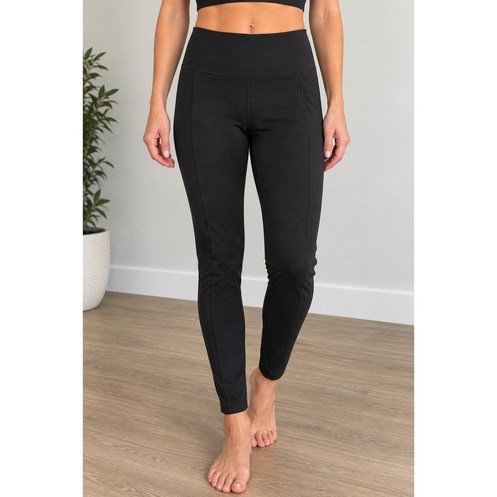 Lululemon High Rise Black Yoga Pants Seamed Athletic Leggings Size 4_217
